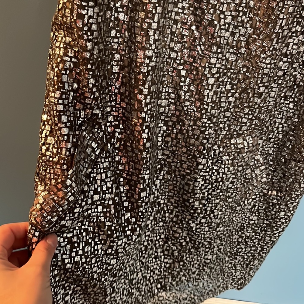 Adam Lippes Metallic Shift Dress - Picture 7 of 8